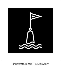 Buoy Icon, Float Buoy Icon Vector Art Illustration
