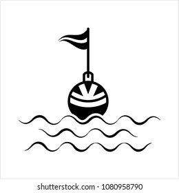 Buoy Icon, Float Buoy Icon Vector Art Illustration