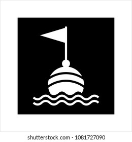 Buoy Icon, Float Buoy Icon Vector Art Illustration