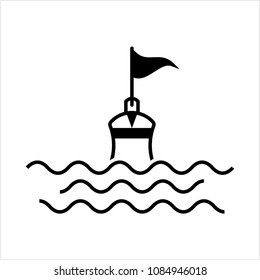 Buoy Icon, Float Buoy Icon Vector Art Illustration