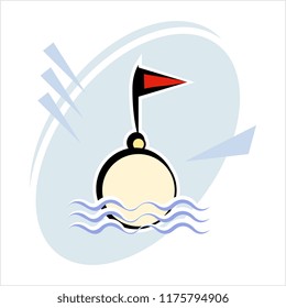 Buoy Icon, Float Buoy Icon Vector Art Illustration