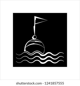 Buoy Icon, Float Buoy Icon Vector Art Illustration