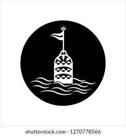 Buoy Icon, Float Buoy Icon Vector Art Illustration