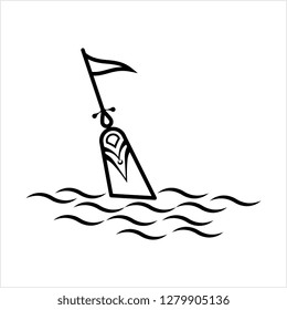 Buoy Icon, Float Buoy Icon Vector Art Illustration