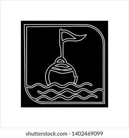 Buoy Icon, Float Buoy Icon Vector Art Illustration
