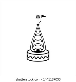 Buoy Icon, Float Buoy Icon Vector Art Illustration