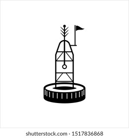 Buoy Icon, Float Buoy Icon Vector Art Illustration