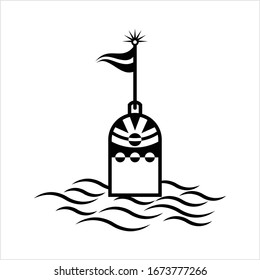 Buoy Icon, Float Buoy Icon Vector Art Illustration