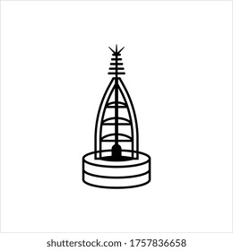 Buoy Icon, Float Buoy Icon Vector Art Illustration