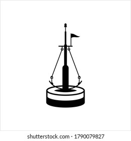 Buoy Icon, Float Buoy Icon Vector Art Illustration