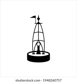 Buoy Icon, Float Buoy Icon Vector Art Illustration