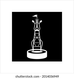 Buoy Icon, Float Buoy Icon Vector Art Illustration