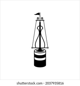 Buoy Icon, Float Buoy Icon Vector Art Illustration