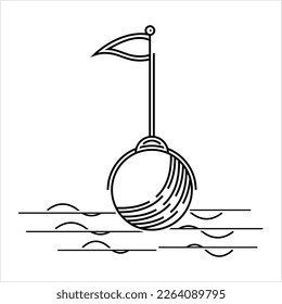 Buoy Icon, Float Buoy Icon Vector Art Illustration