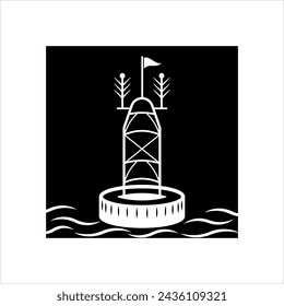 Buoy Icon, Float Buoy Icon Vector Art Illustration