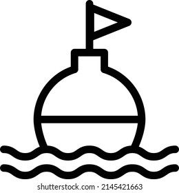 buoy Icon isolated on white background. Vector illustration. Eps10. Vector icon for website design and app