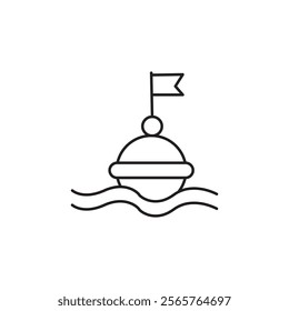 Buoy Icon line art vector
