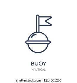 Buoy icon. Buoy linear symbol design from Nautical collection. Simple outline element vector illustration on white background.