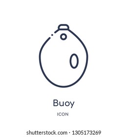 buoy icon from nautical outline collection. Thin line buoy icon isolated on white background.