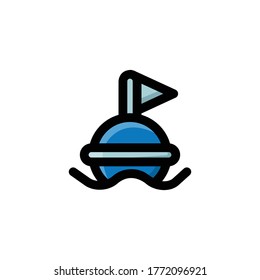 Buoy Icon , Sea Symbol .