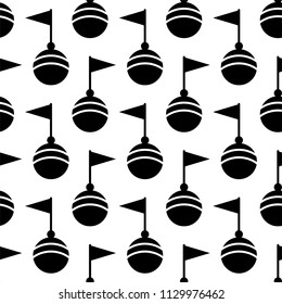 Buoy Icon Seamless Pattern, Float Buoy Icon Vector Art Illustration