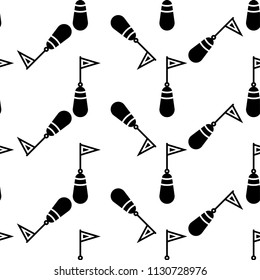 Buoy Icon Seamless Pattern, Float Buoy Icon Vector Art Illustration