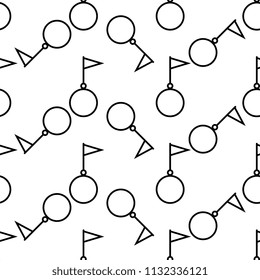 Buoy Icon Seamless Pattern, Float Buoy Icon Vector Art Illustration