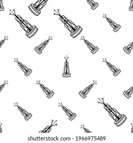 Buoy Icon Seamless Pattern, Float Buoy Icon Vector Art Illustration