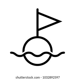 buoy icon, vector illustration