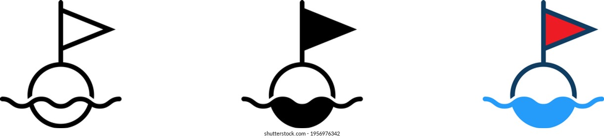 icono de la boya , ilustración vectorial