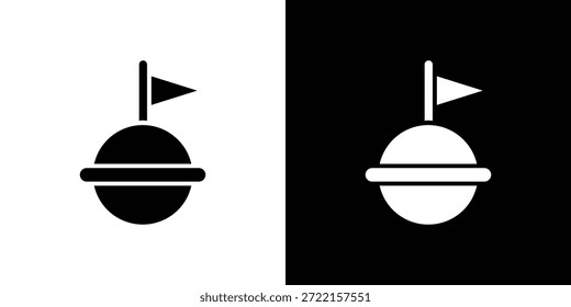 Ilustración vectorial de icono de boya - iconos de vector de estilo negro de alta calidad