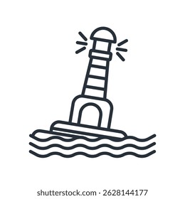 buoy icons isolated on White Background. Flat style design