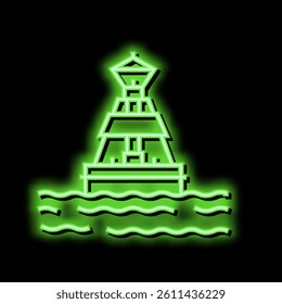 buoy port neon light sign vector. buoy port illustration