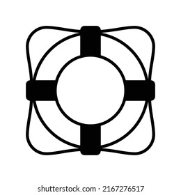 Buoy ring icon in bold style