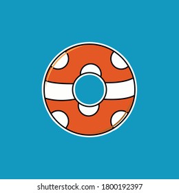 Buoy Swims Icon Vector For Sticker