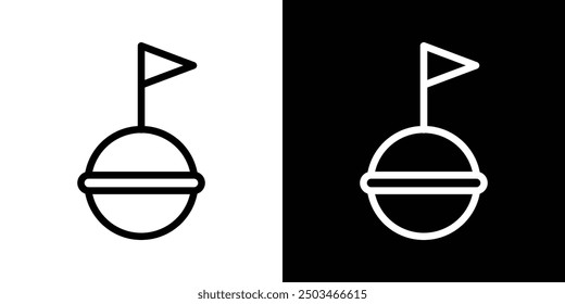 Conjunto de iconos de Vector de línea delgada de boya.