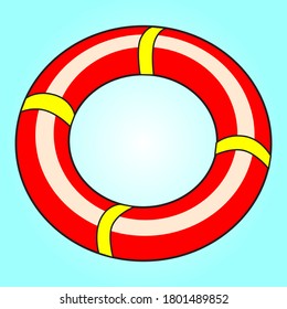 buoy vector illustration.
isolated on white background.Top view