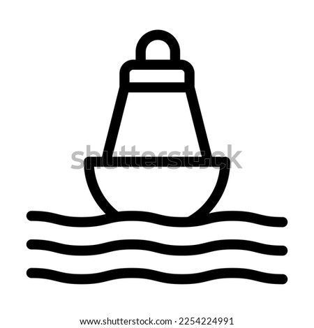 Buoy Vector Line Icon Design