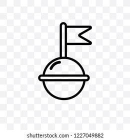 Buoy vector linear icon isolated on transparent background, Buoy transparency concept can be used for web and mobile