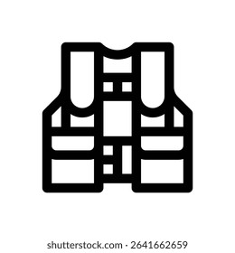 Buoyancy control device. Editable stroke vector icon.