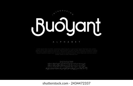 Buoyant creative modern urban alphabet font. Digital abstract moslem, futuristic, fashion, sport, minimal technology typography. Simple numeric vector illustration