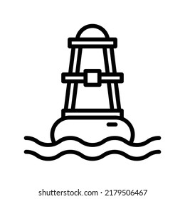 Buoys Icon. Line Art Style Design Isolated On White Background