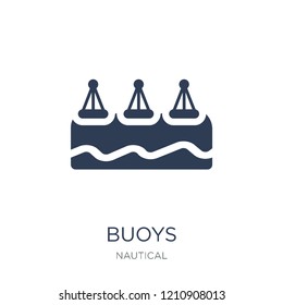 Buoys icon. Trendy flat vector Buoys icon on white background from Nautical collection, vector illustration can be use for web and mobile, eps10