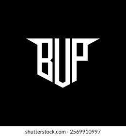 BUP letter logo design with white background in illustrator, vector logo modern alphabet font overlap style, calligraphy designs for logo, Poster, Invitation, etc.