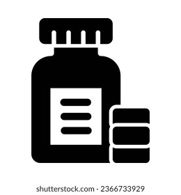 Bupropion Vector Glyph Icon For Personal And Commercial Use.
