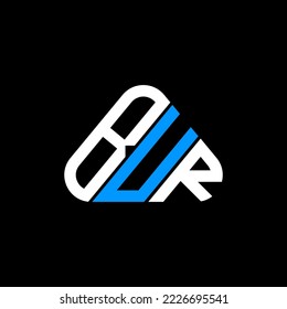 BUR Brief Logo kreatives Design mit Vektorgrafik, einfache und moderne Logo in runder Dreiecksform.
