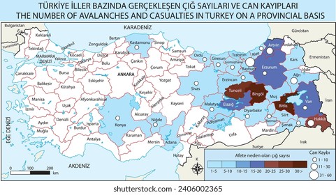 burakbl geography THE NUMBER OF AVALANCHES AND CASUALTIES IN TURKEY ON A PROVINCIAL BASIS