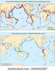 burakbl, geografía, RIESGO DE SISMO TECTÓNICO MUNDIAL
GENERACIONES DE TERREMOTOS EN EL MUNDO