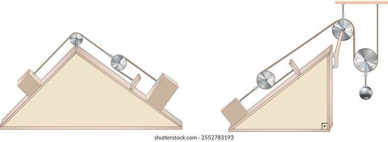 Burakbl Física Máquinas simples Polea Rueda giratoria, plano inclinado
