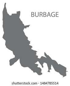 Burbage grey ward map of High Peak district in East Midlands England UK
